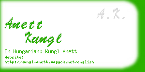 anett kungl business card